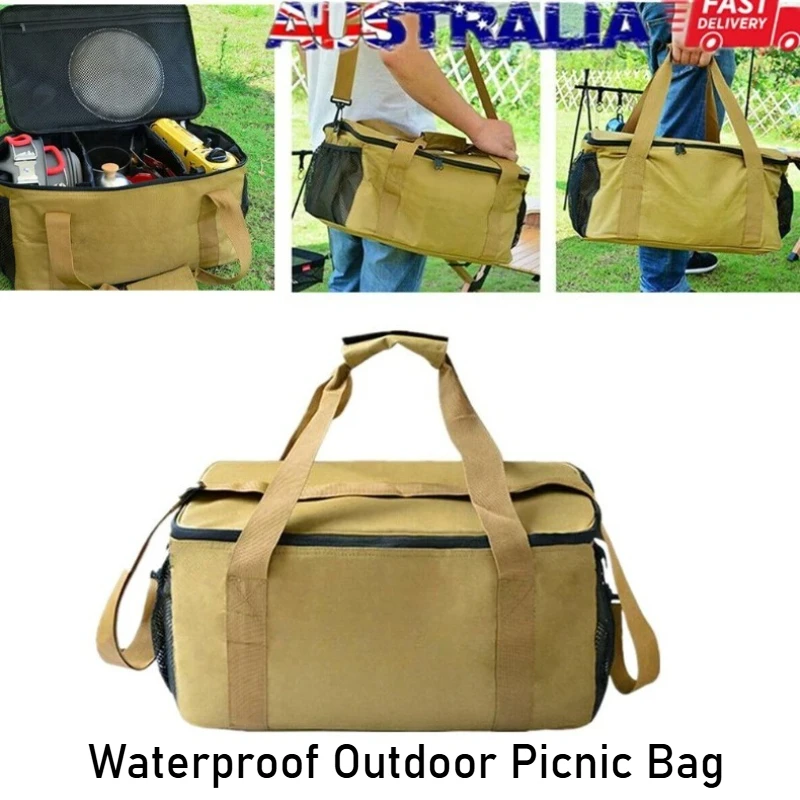 

Waterproof Picnic Bag Insulated Lunch Box Large Capacity Cooler Tote for Camping Beach Travel & Outdoor Activities