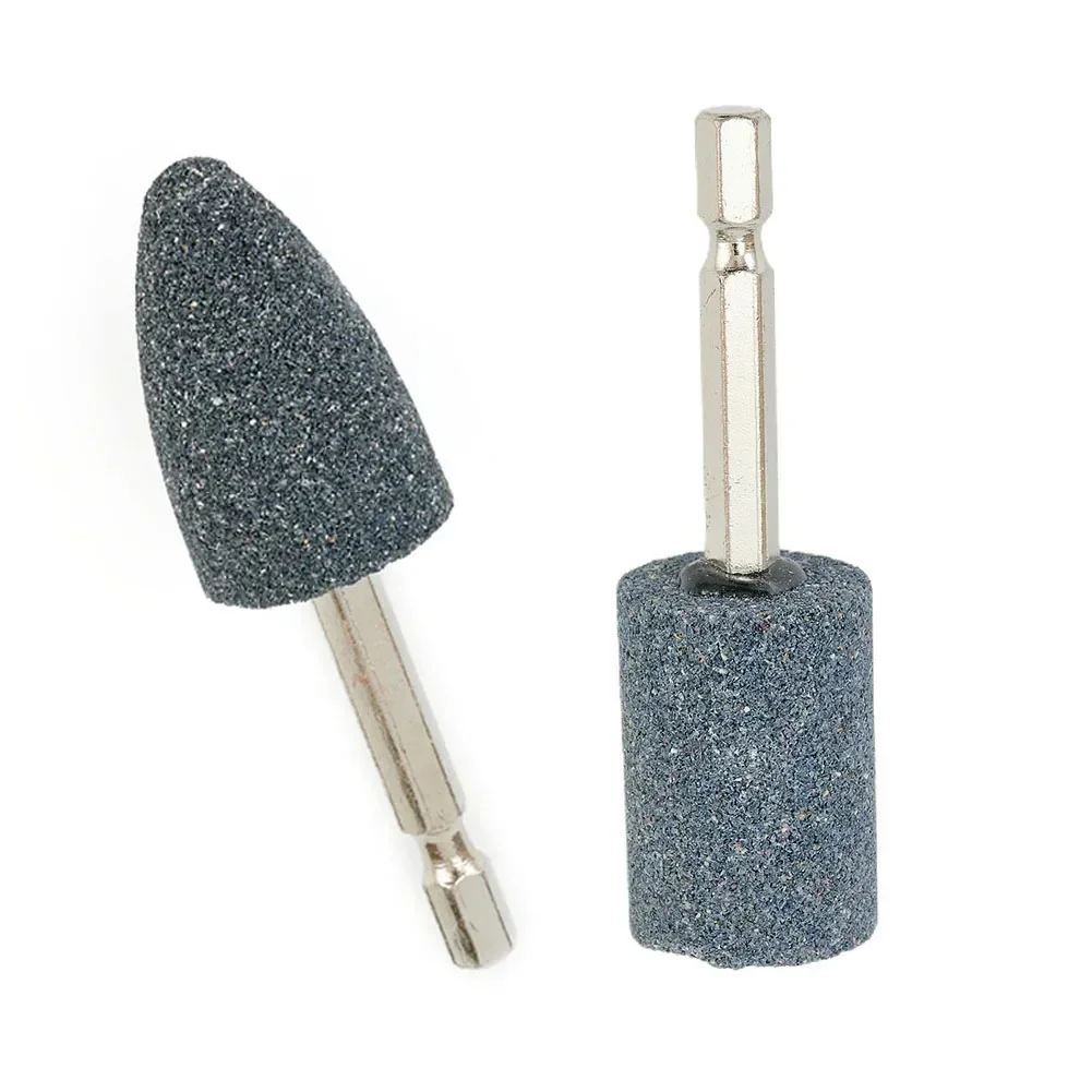 2 PCS Polishing Head Wheel Head Hex Shank Abrasive Mounted Stone For Rotary Electric Grinding Stone Wheel