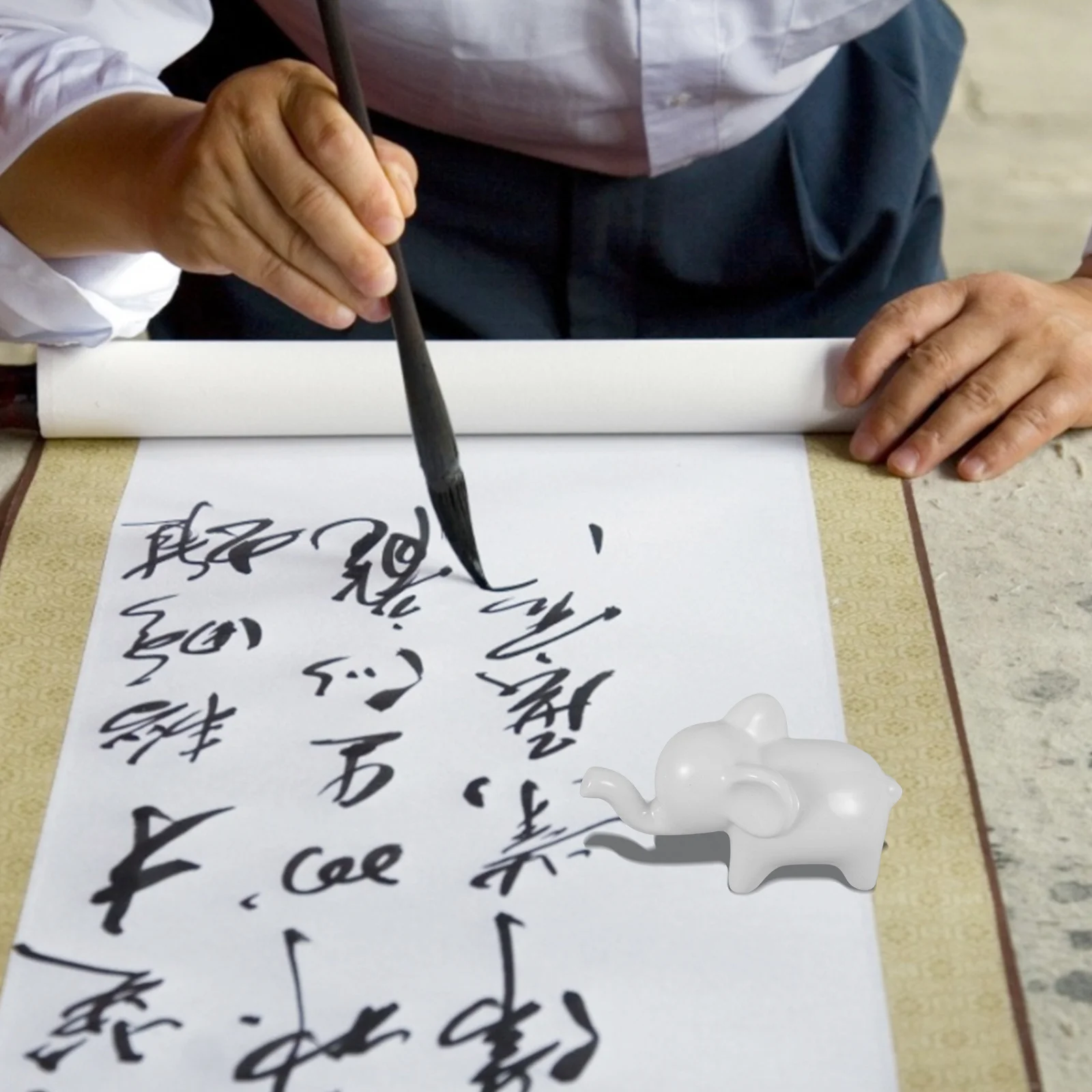 حامل قلم فرشاة حامل فرشاة الكتابة من السيراميك رف أقلام متعدد الوظائف لتخزين لوحة الخط وغرفة الدراسة هدية مزخرفة #5