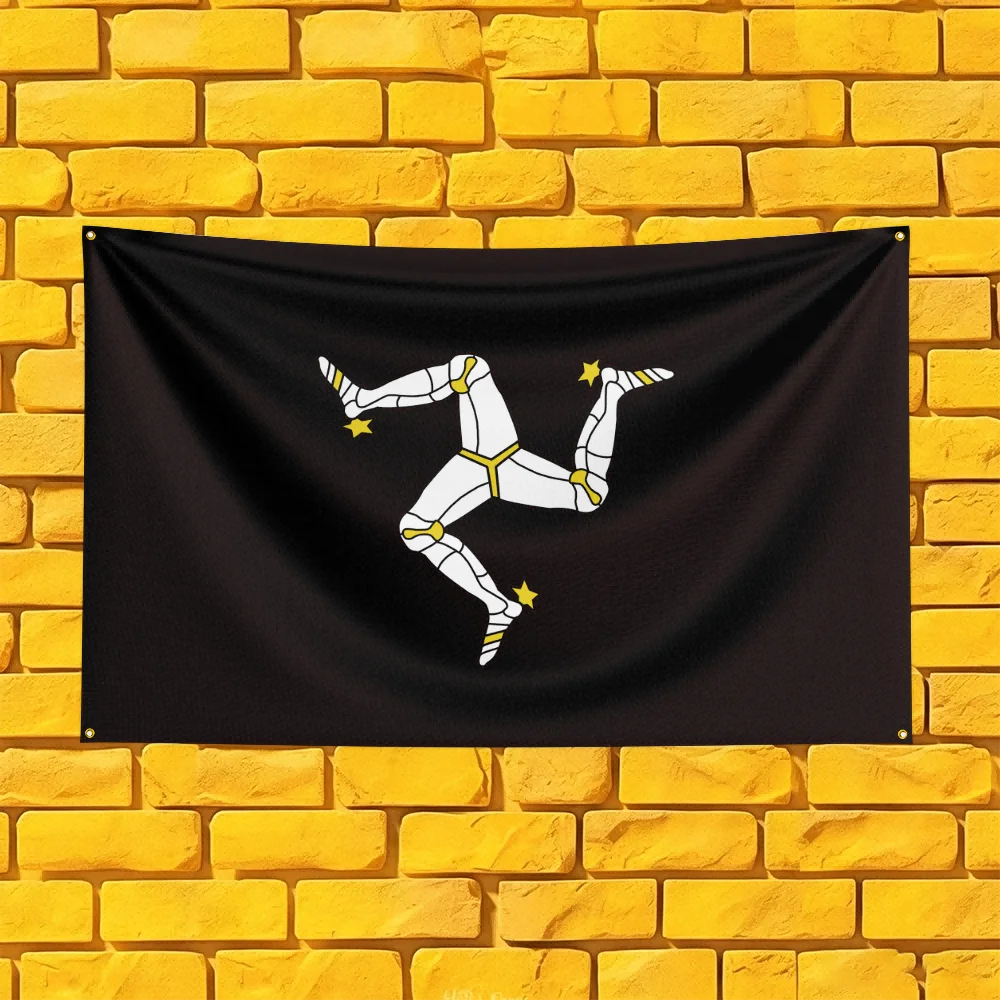 Isle of Man TT Racing Cruiser Flag 3x5 FT Polyester Decorative Banner For Bar Garage Wall Decor Rider Gift