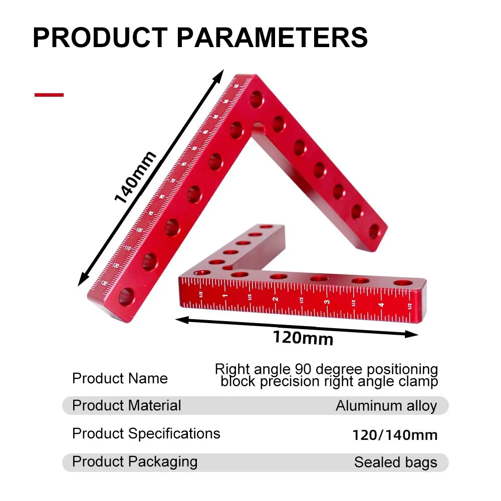 120/140MM 6 SZT. 90 Stopni Kątowy Pozycjoner Kątowy Klatki Kręgownica Stała ramka na zdjęcia Zacisk ze stopu aluminium