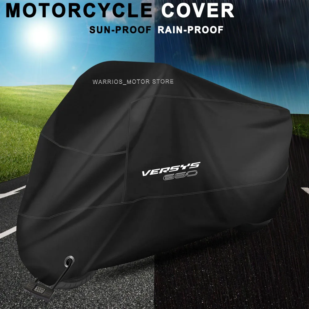 Motorcycle Cover Waterproof Outdoor UV Protector Scooter Rain Cover For KAWASAKI VERSYS 650 VERSYS650 ABS 2010-2020 2019 2015