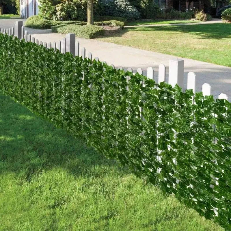 

50x300cmArtificial Plant Grass Faux Ivy Green Leaf Privacy Screen Balcony Fence Home Garden Outdoor Home Green Plant Wall Decor