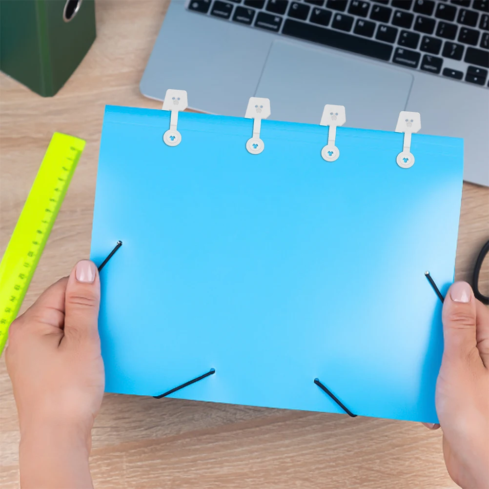 

300 Pcs Hooks Plastic Document Bags Display Accessories Hangers File Holder White for