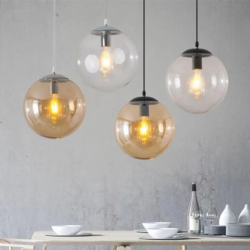 Ball Shaped Lampshade Pendant Light Glass Shade Lighting Accessories