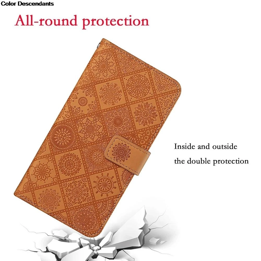 S 23 Wallet Phone Case for Funda Samsung Galaxy S23 Ultra S24 Plus S22 S21 S20 FE S10E Cases Embossed Leather Cover Card Holder