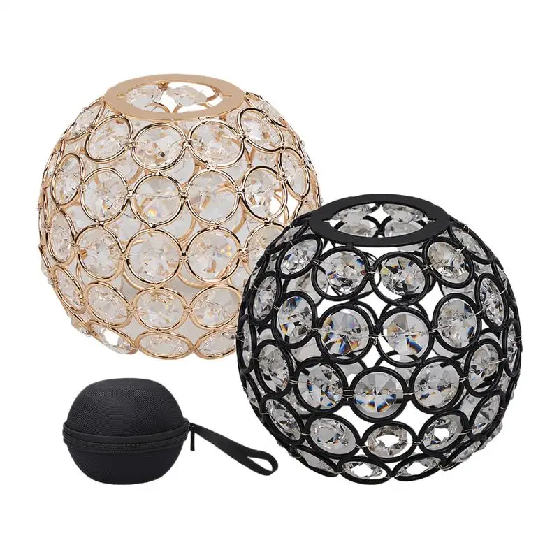 Round Lampshade for Camping Lantern Clip on Bedside Lamp Crystal Lamp Shade