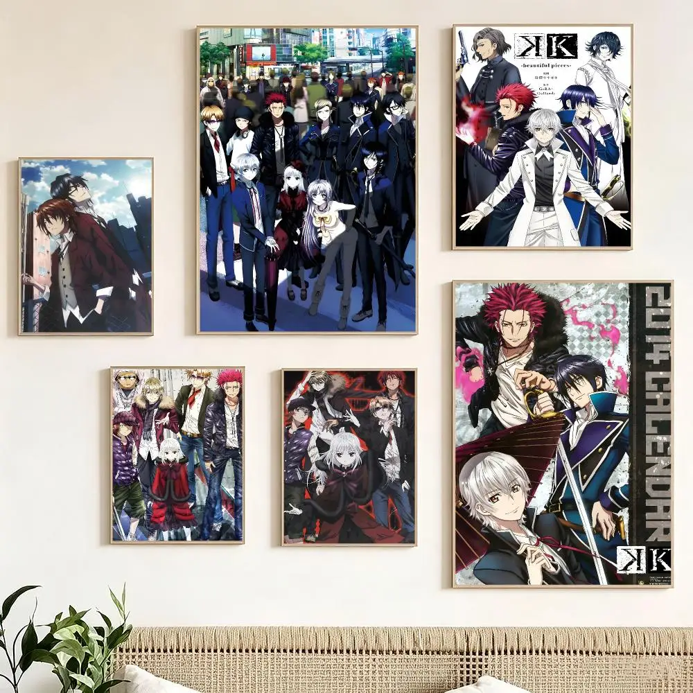 Fantasy Anime K-K Project Poster Pegatina artistica HD autoadhesiva impermeable para salon dormitorio