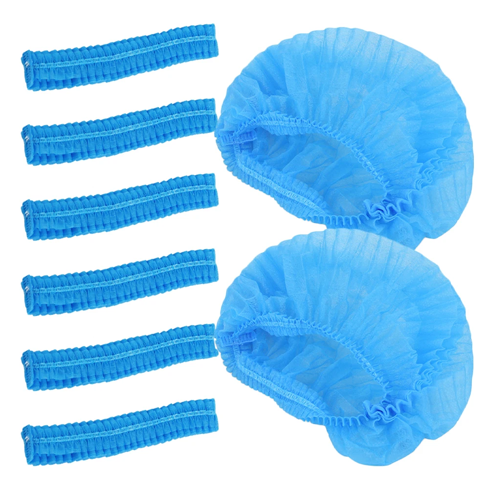 

100pcs Disposable Hair Caps Elastic Head Covers for Hospital Beauty Non woven Hygiene Hairnets Single use
