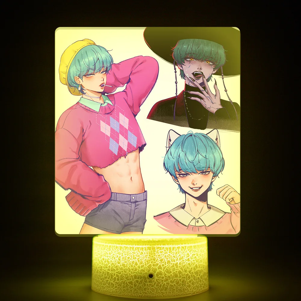 K-POP KPop Dämonenjäger Acryl Film Fernbedienung Nachtlicht Cartoon Niedlich Schlafzimmer Wohnzimmer Home Decor Zubehör Geschenke