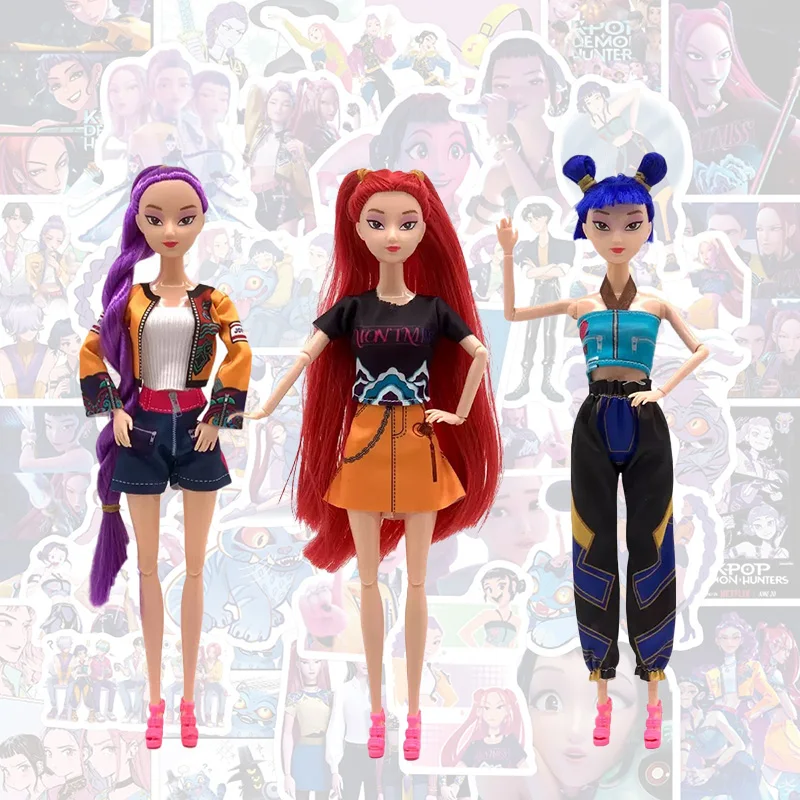 

Kpop Demon Hunters, экшн-фигурка, новый K-POP Demon Slayer, виниловая кукла Lumimila Zoey, настольный орнамент, игрушка для детей, подарки