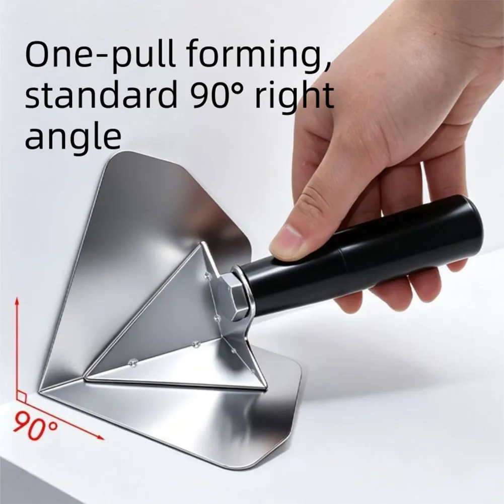 90 Degree Plastering Corner Trowel Shovel,Stainless Steel Drywall-Finishing Corner Tool,Professional Wall Corner Plastering Tool