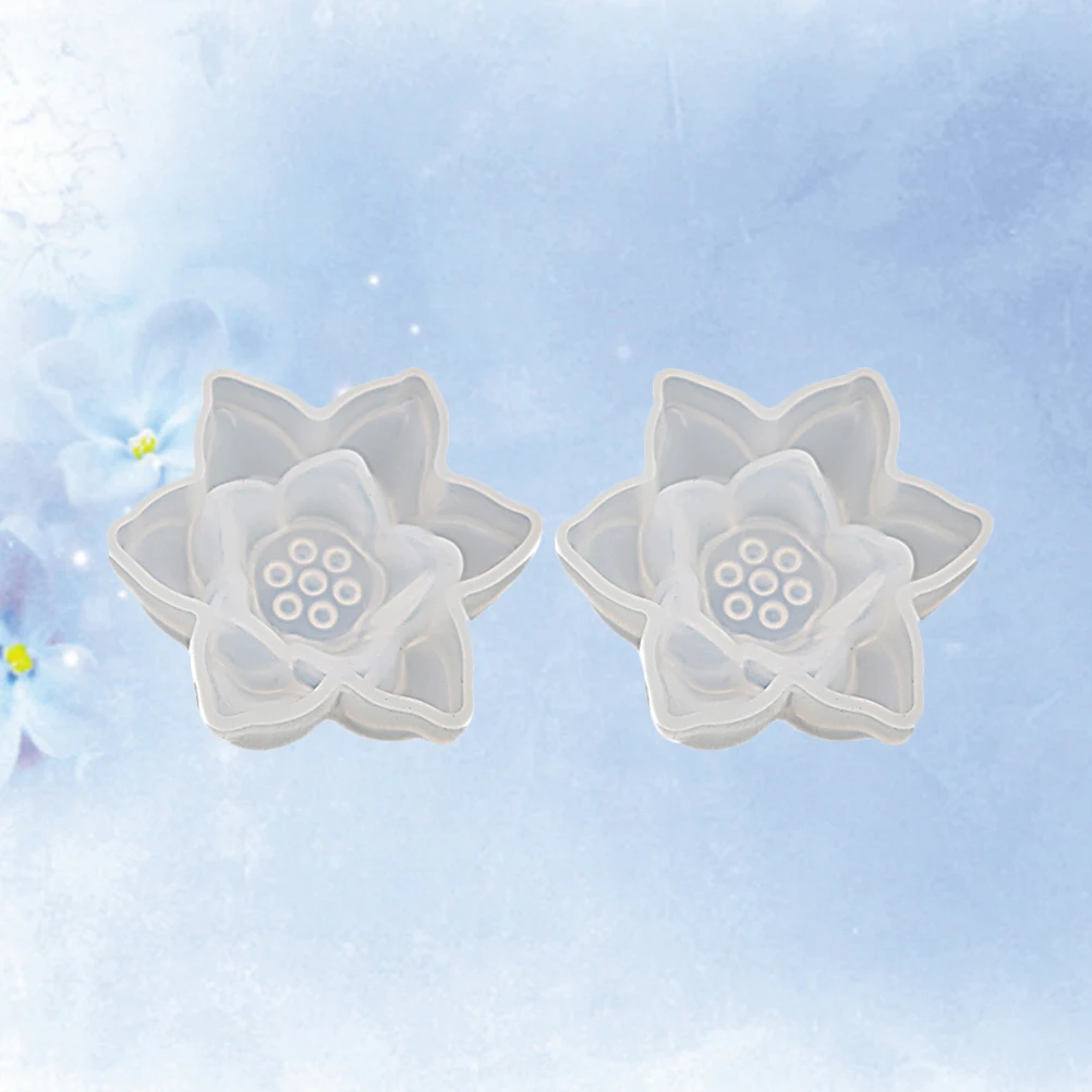 

2 шт. силиконовая форма в форме лотоса, 3D стерео дизайн для изготовления ювелирных изделий своими руками, кулон, ремесло, антипригарные, легкосъемные формы для эпоксидной смолы