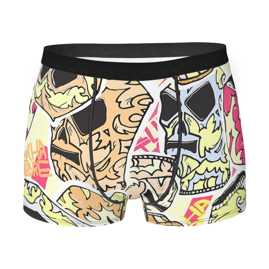 Colored Skulls PatternSkull StyleUnderpants Cotton Panties Man Underwear Print Shorts Boxer Briefs