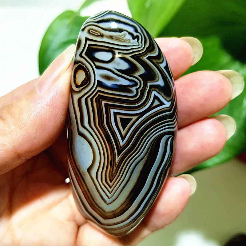 Natural Crsytal Lace Sardonyx Agate Palm Gem Magic Meditation Spiritual Healing Talisman Feng Shui Crsytal Room Decoration