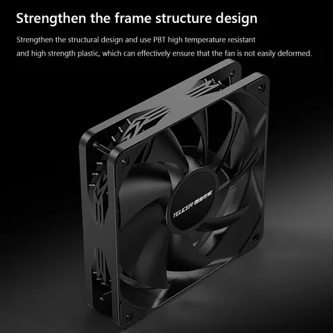 TEUCER 120mm कूलिंग फैन PWM 4Pin 12V कूलिंग फैन तापमान नियंत्रण CPU कूलिंग रेडिएटर हाइड्रोलिक बेयरिंग कंप्यूटर केस के लिए 10 best sales काला पंखा - №5