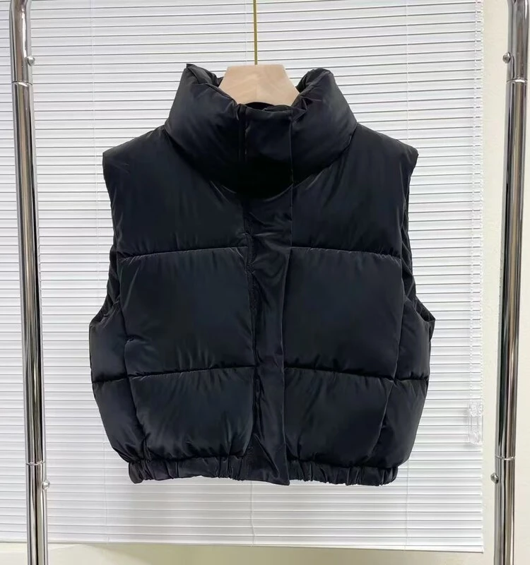 

Fall Winter Women's ort Svel Stand Collar Vest 2023 Faion Slim Fit Versatile Heat Pred Vest Zipper Closure Other...