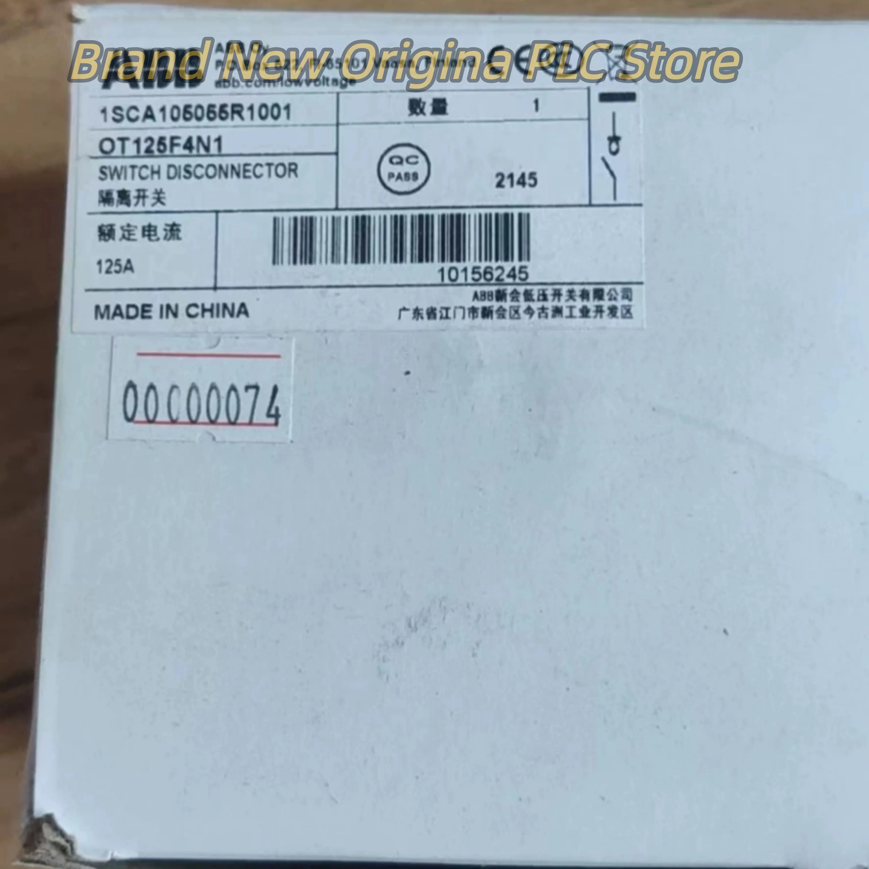 

OT125F3 1SCA105033R1001 OT125F4N1 1SCA105055R1001 Изолирующий переключатель новый 100%НОВЫЙ