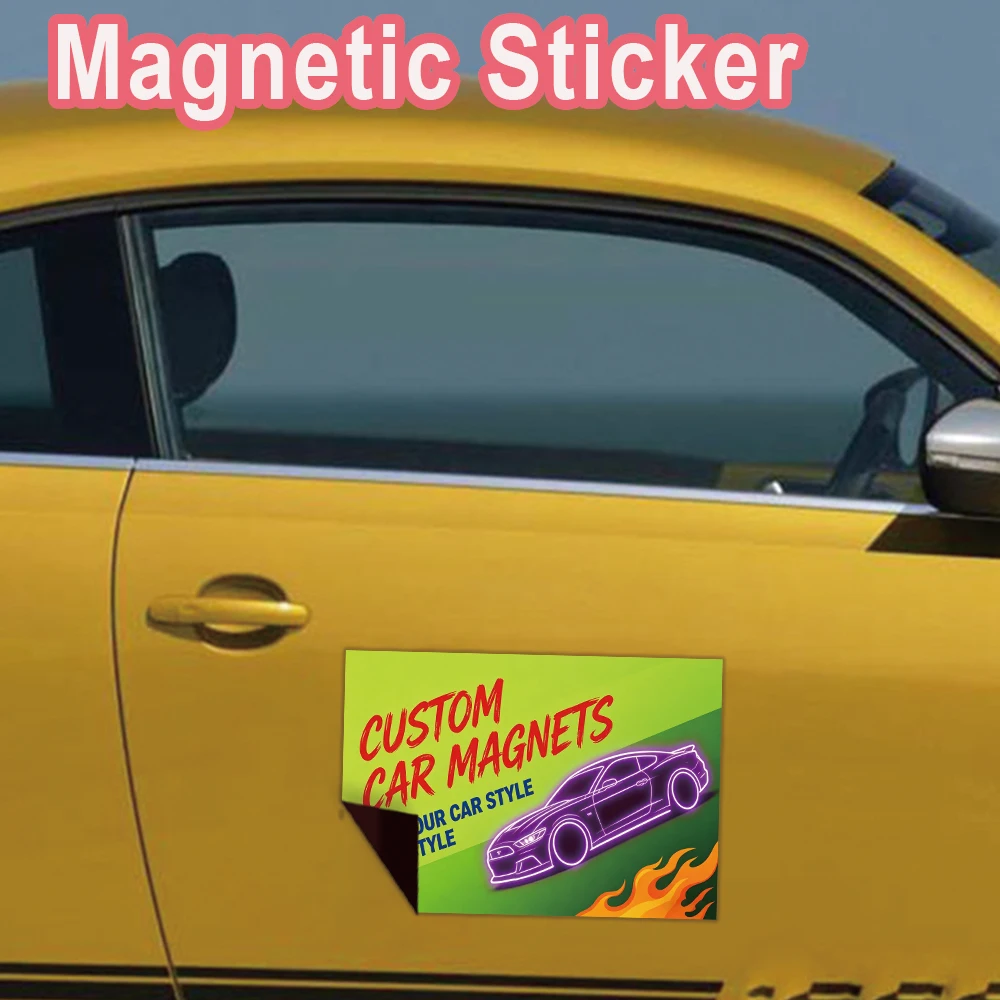 1pc Colorful Car Magnetic Sticker Custom logo or photo Stickers Magnetic Personalized Custom Car Magnet Logo  Car Stickers