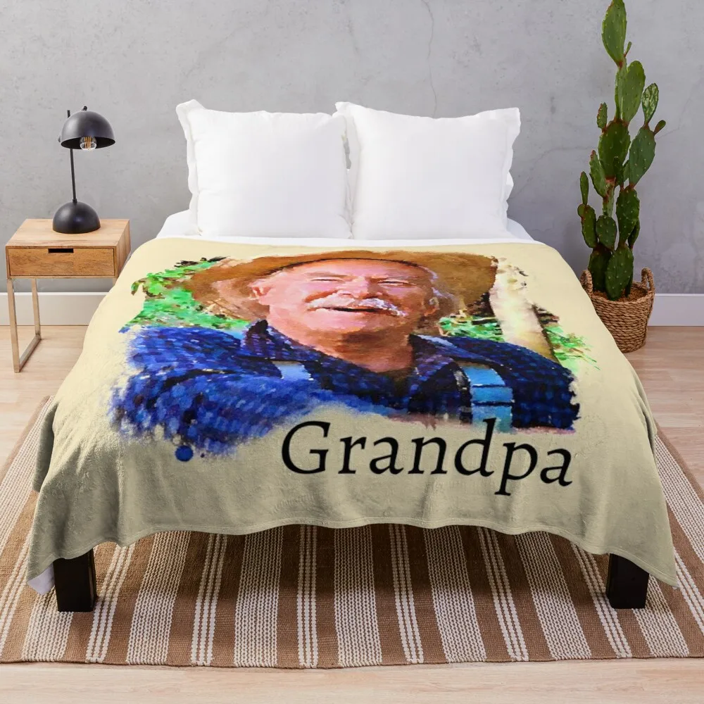 Grandpa The Waltons Throw Blanket halloween Furrys Custom Comforter Blankets