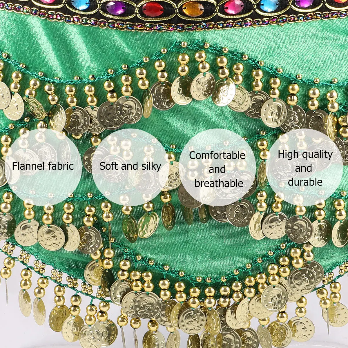 1Pcs Belly Dance Belt Tie Design Adjustable Hip Scarf Indian Dancing Skirt Sheer Light Elegant Women Skirt