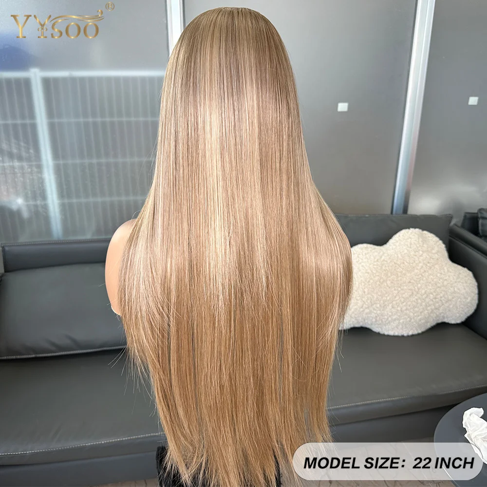 Long Free Deep Part Highlights Color Heat Resistant Wig 13x6 Glueless Silky Straight Futura Synthetic Lace Front Wigs Daily Used