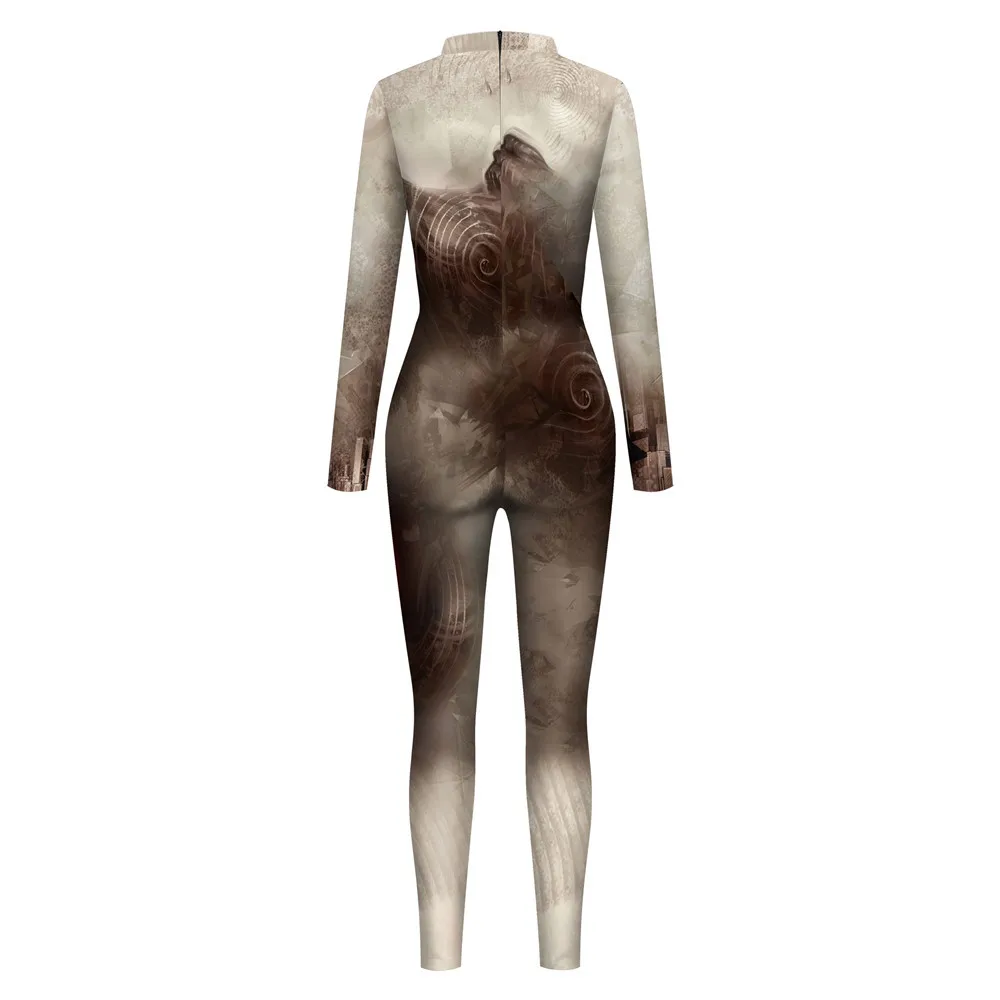 Halloween Mode Punk Roboter Bodysuit Damen Digitaldruck Zentai Sexy Feiertagsparty Jumpsuit Rollenspiel Rave Outfit Catsuit – Detail 10