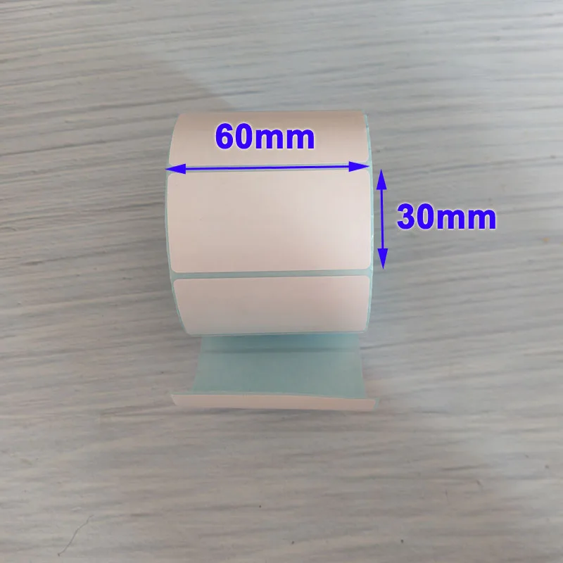 800 قطعة/لفة 60x30 مللي متر ملصقات حرارية ذاتية اللصق سعر السوبر ماركت ملصق باركود فارغ طباعة مباشرة ورق طباعة مقاوم للماء