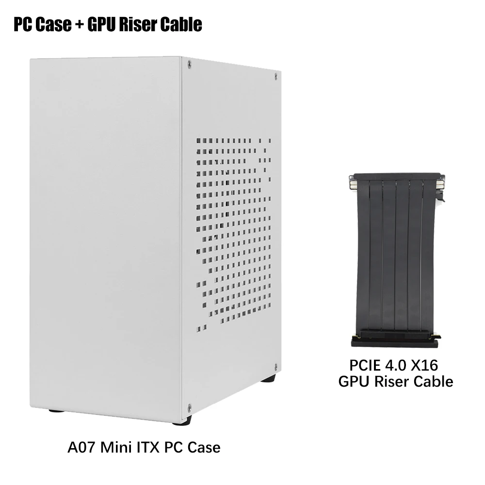

Корпус для компьютера A07 Mini ITX с поддержкой 360-мм кулеров ° Кабель-удлинитель PCIe 4.0 x16 для GPU, для корпусов малого форм-фактора