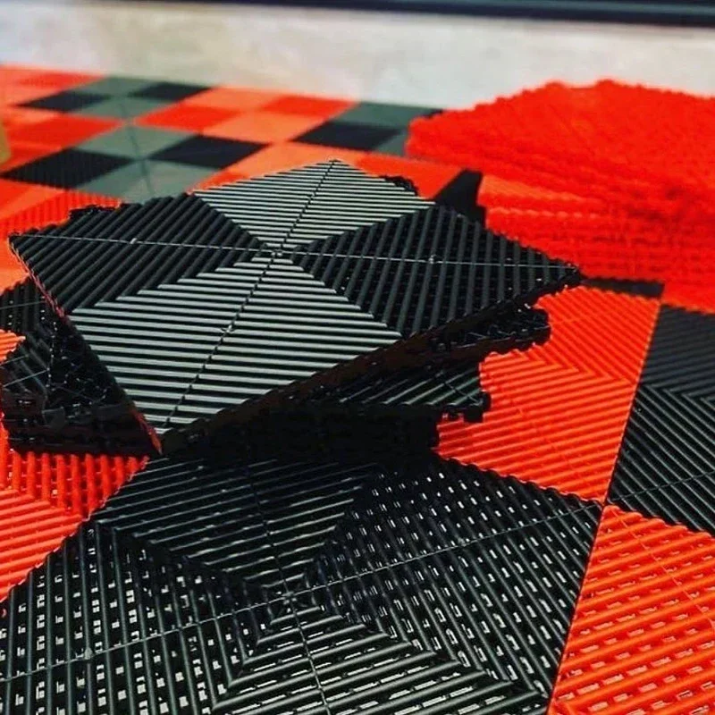 Garage Floor Tiles Interlocking PVC Garage Floor Flooring Mats For Car Wash/Car Show/Workshop Plastic