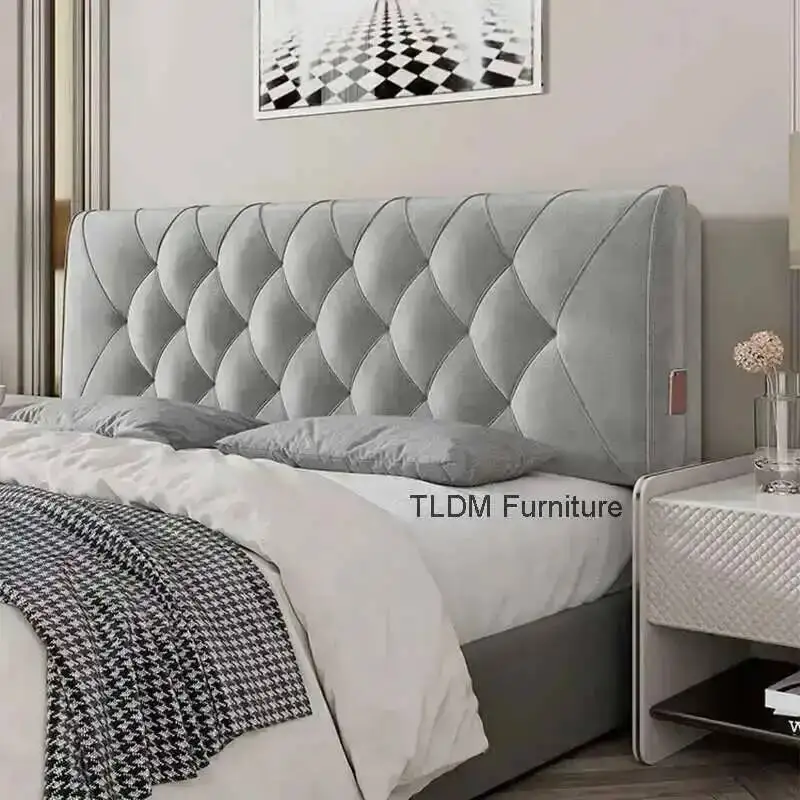 Soft Bag Backrest Bed Headboards for Hotel Headboards American Flannel Cloth Skin-Friendly Light Luxury Household Bed Headboards