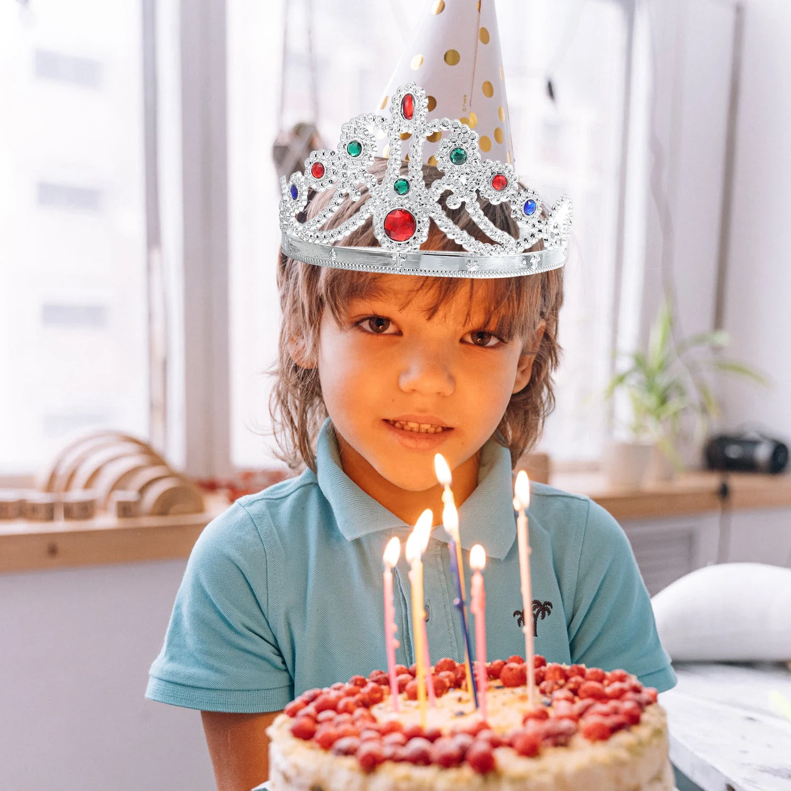 

4Pcs Children Crown Delicate Style Party Headdress Little Girl Tiara Birthday Performance Hair Accessory Party Hair Crown