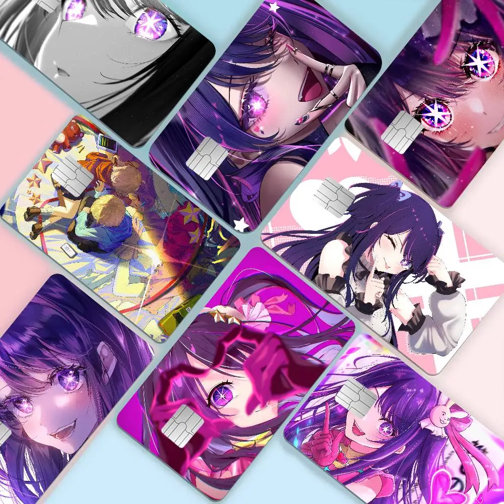 Oshi No Ko Anime Ai Hoshino 100% Hot Sale Amine Credit Debit Bank Card Bus Card Film Skin Sticker