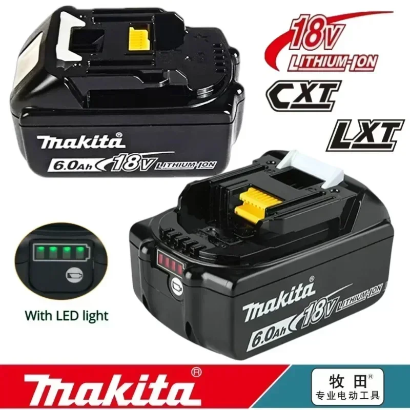 

Genuine Makita BL1860 Rechargeable Battery 18V 6000mAh Lithium Ion for Makita 18v Battery 8Ah BL1850 BL1880 BL1860B LXT400