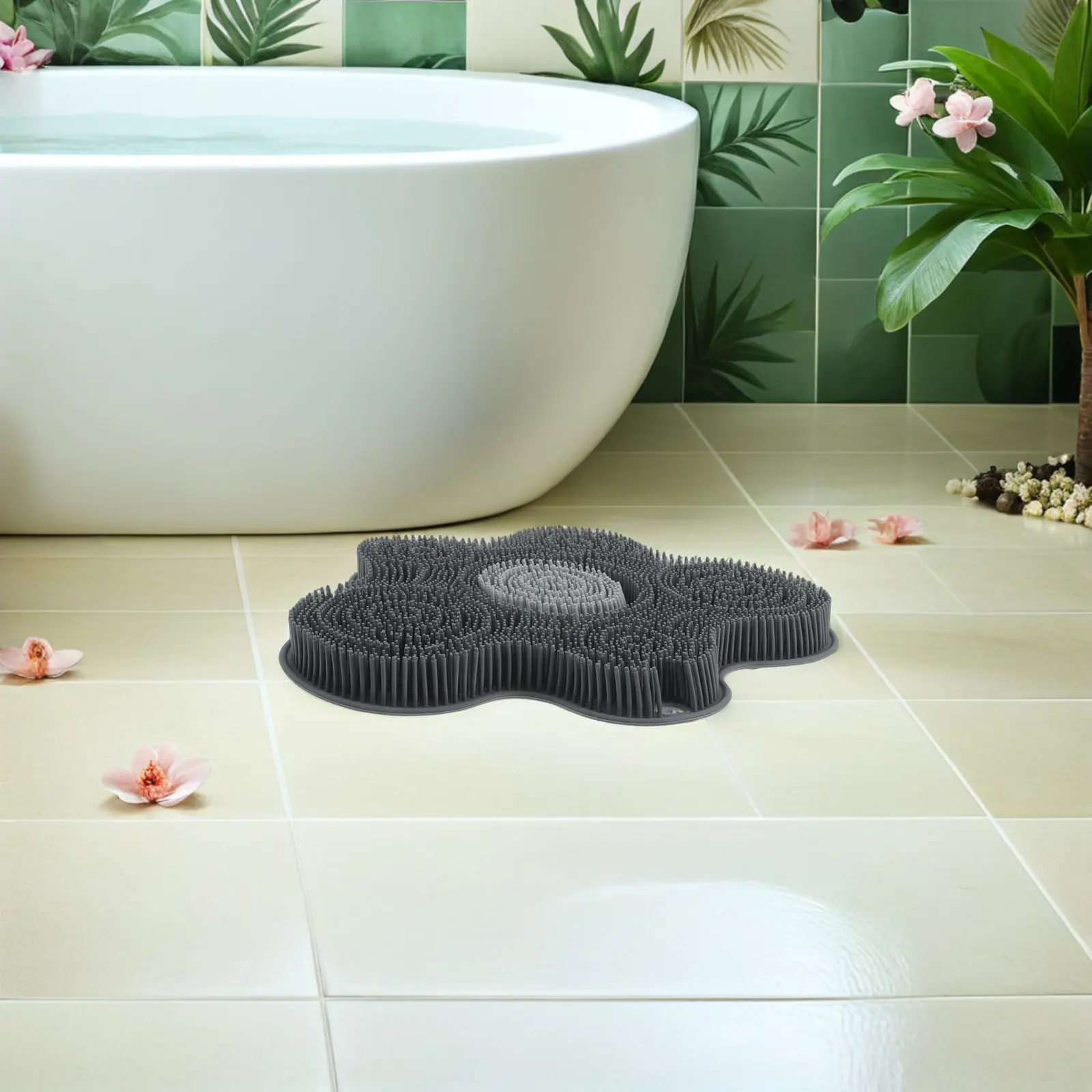 Body Scrubber Massage Pad Large Non-Slip Bath Shower Back Brush Exfoliating Cleaning Tool Spa Relaxation Home Essential