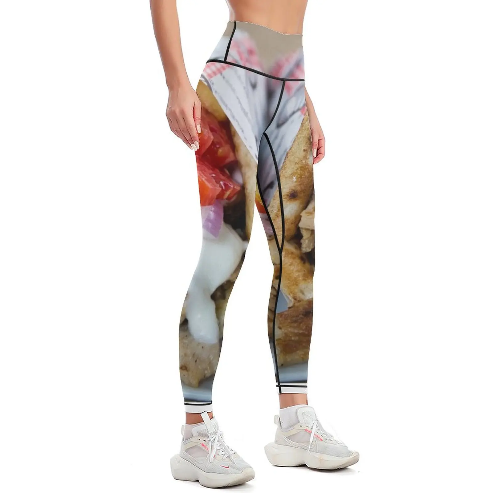 Greek pita gyros Leggings Sports pants woman gym top Womens Leggings