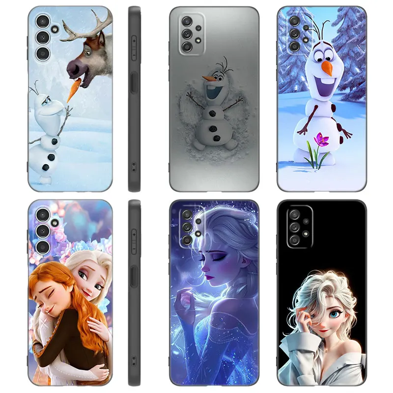 Princess Elsa Anna Olaf Phone Case For Samsung A13 A24 A32 4G A23 A25 A34 A35 A52S A54 A55 A73 5G A12 A14 A15 A31 A50 A51 A72