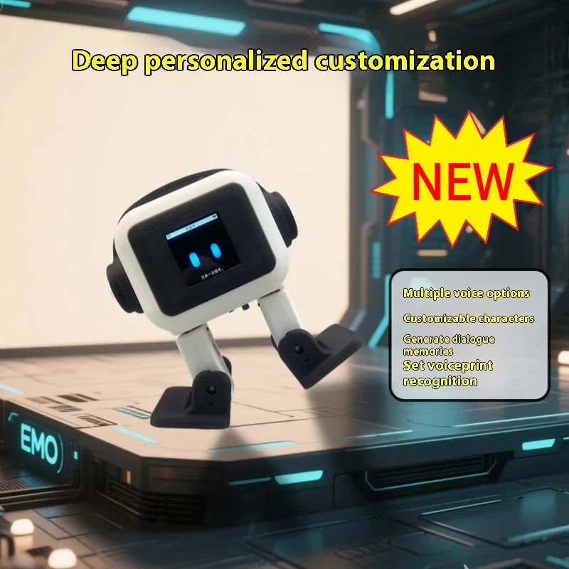 AI EMOロボット ESP32-S3 メインコントロール 1.54インチスクリーン インテリジェントインタラクティブロボット 音声認識 コンパニオン 子供向け新製品
