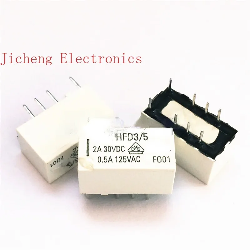 10PCS HFD3-3 HFD3-5 HFD3-12 HFD3-24 HFD3-3-L2 HFD3-5-L2 Relay