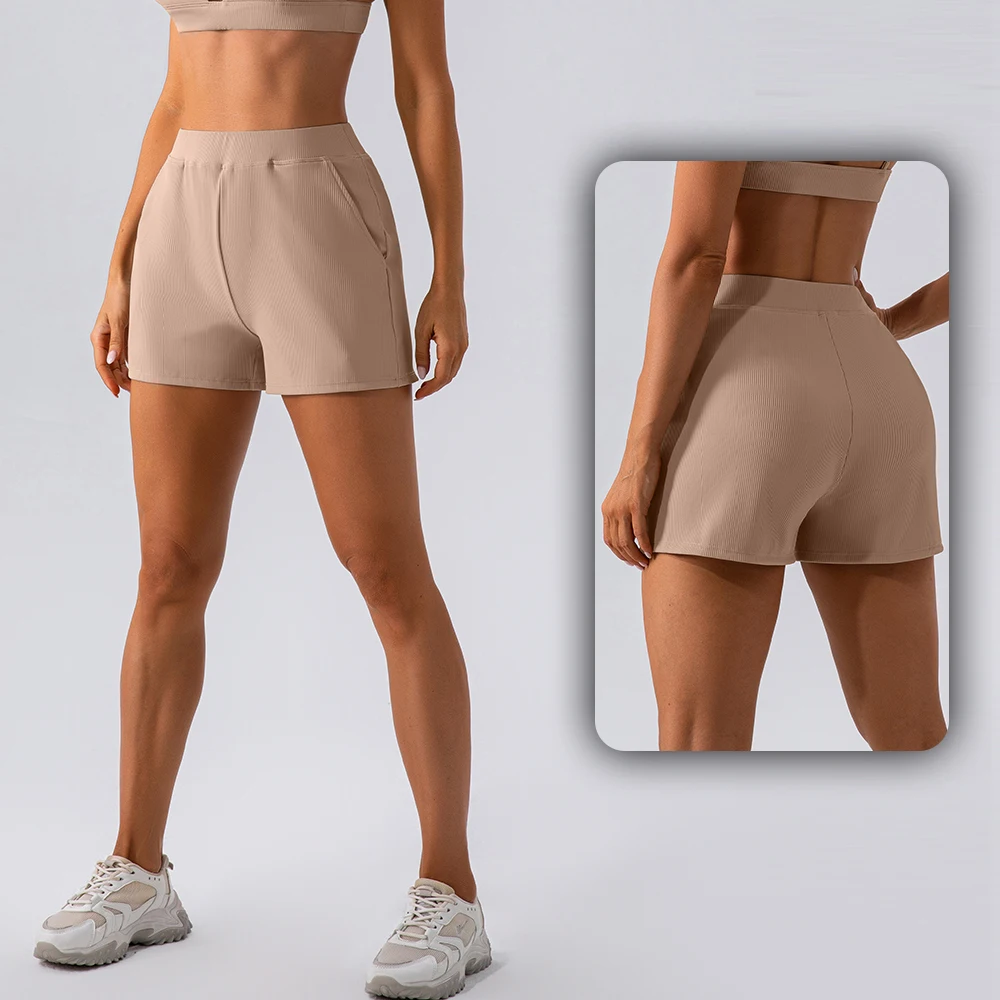 Gym Wear Super Soft Sportswear Yoga Shorts 2024 Women Gym Fitness Short Breathable Elastic Waistband Biker Shorts