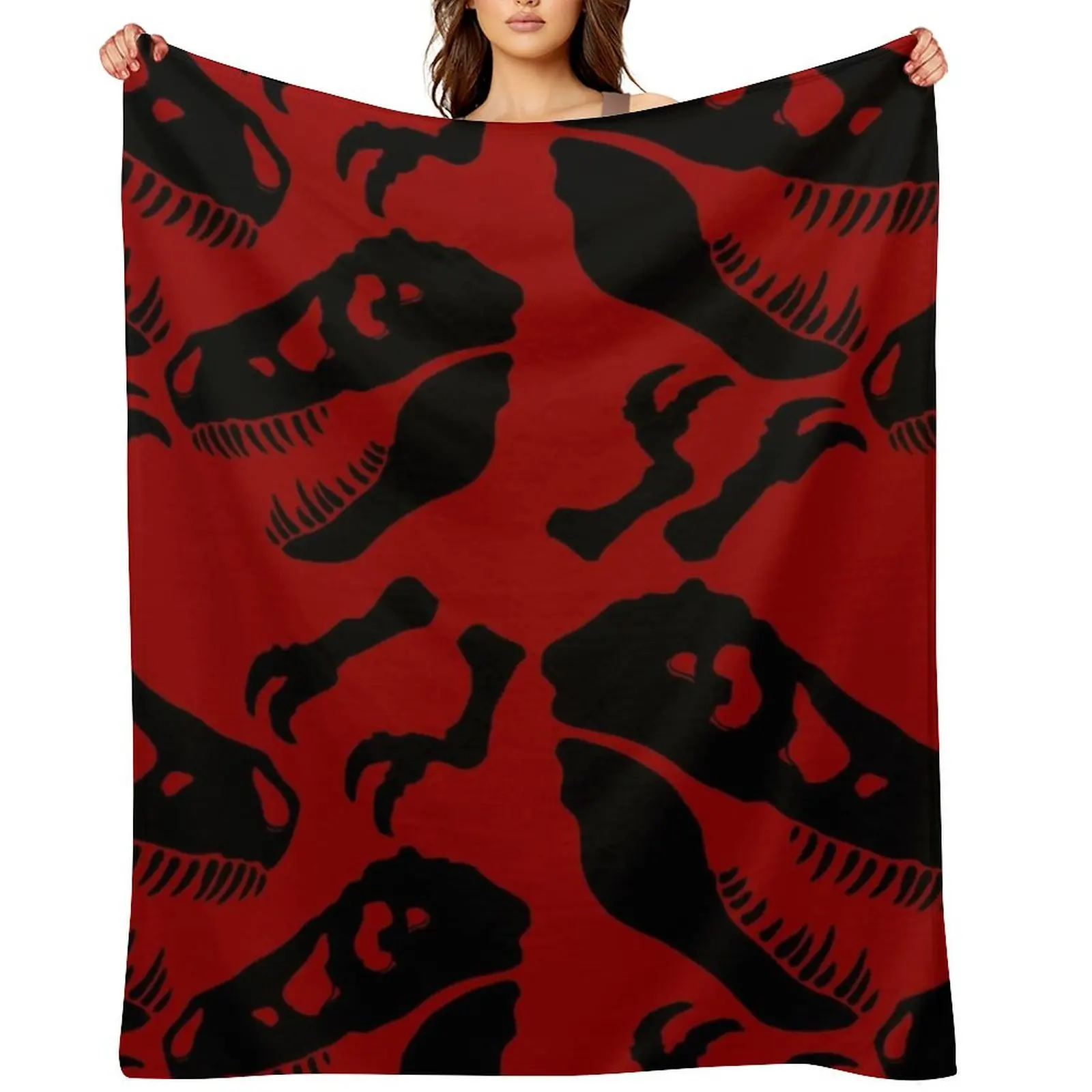 

Black Skull Pattern Throw Blanket for sofa Picnic christmas decoration Hair Blankets