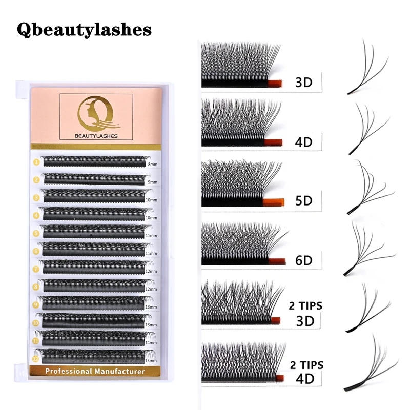 

2D YY W Shape Premade Fans Eyelash Extensions 3D 4D 5D 6D 8D Volume Soft Lashes Extensions for Professional Use Salon Wholesale