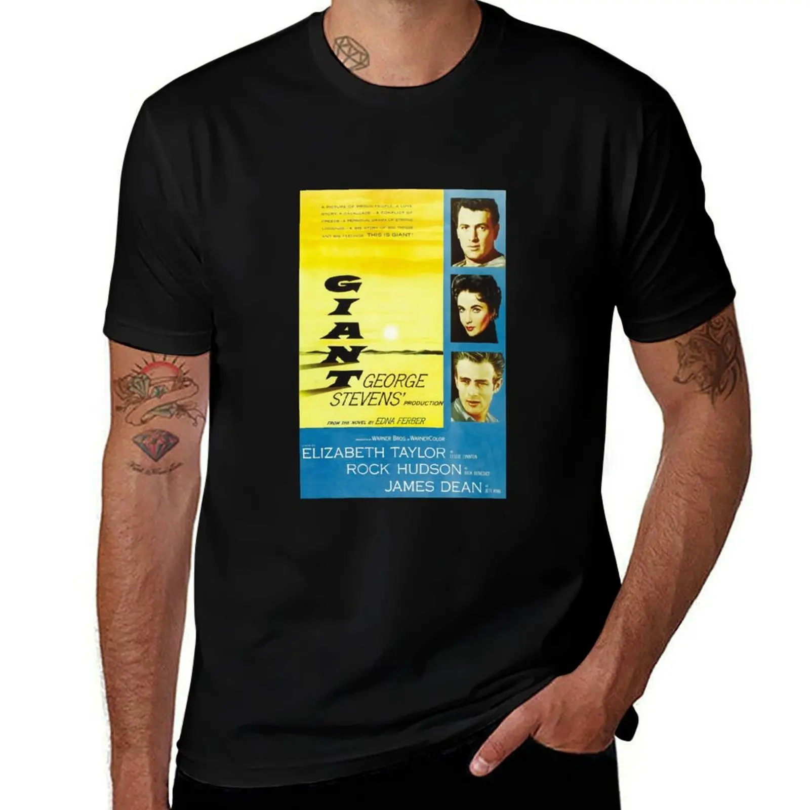 Giant George Stevens vintage T-Shirt High Elasticity Sports Tee Shirt T-Shirt