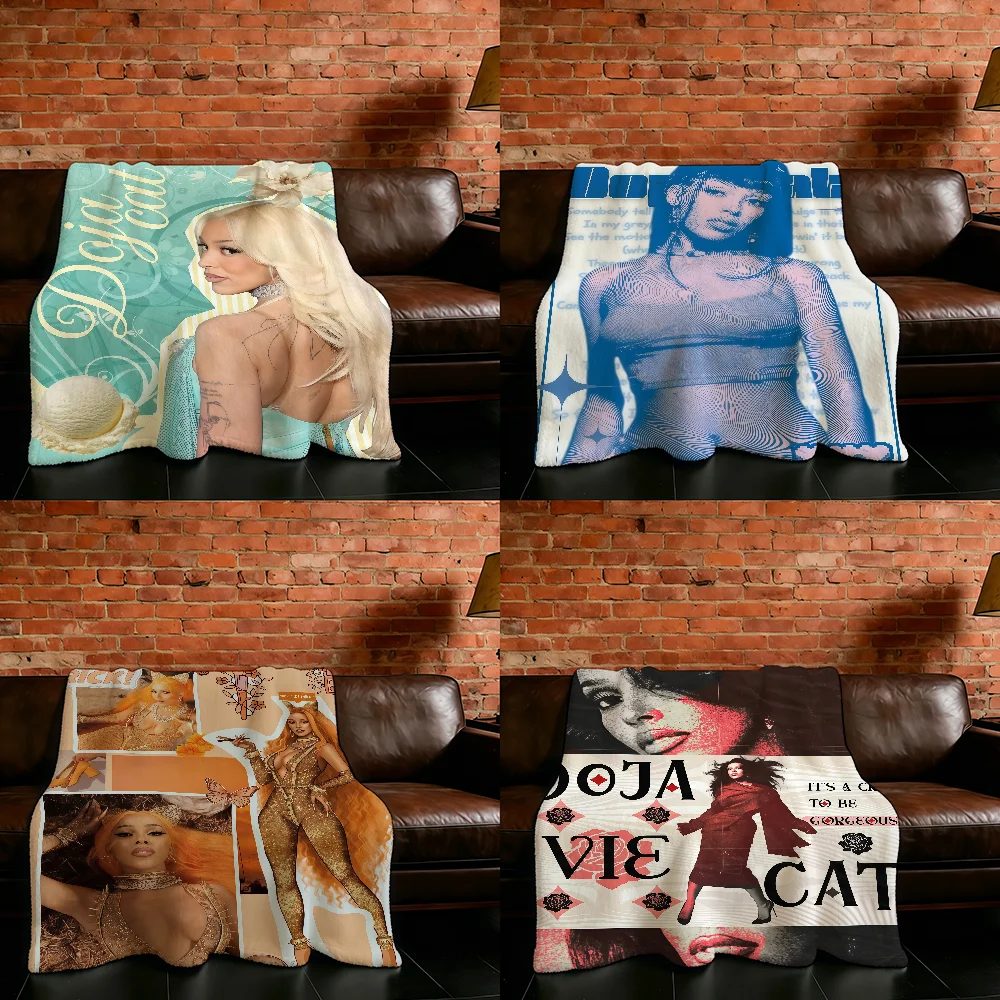 D-Doja Cat Singer Blanket Flannel Warm Soft Throw Blanket For Room Sofa Childish Birthday Gifts