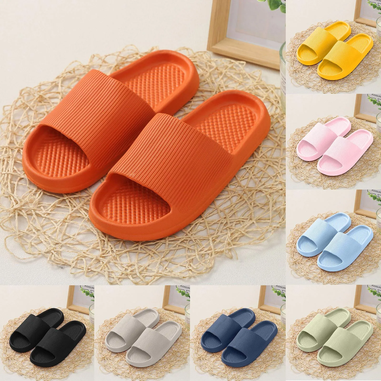 

Men And Women Home Slippers Slippers Flat Non Slip Bathroom Sandals And Slippers Men'S Slippers Size 11 Memory Foam