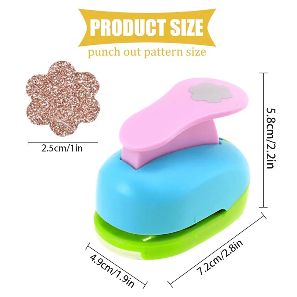1pc plum blossom hole punch, small hand hole punch, suitable for scrapbooking, DIY crafts and card making (random color).