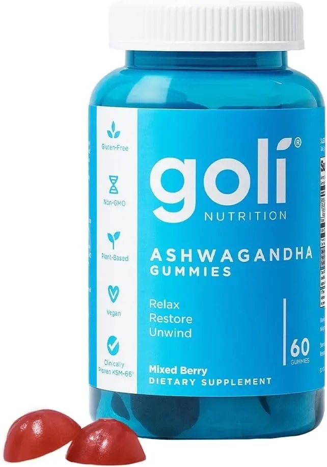 

Ashwagandha Gummies - Brain Supplements for Memory and Focus, Stress Relief, Normal Cortisol Level for Women & Men
