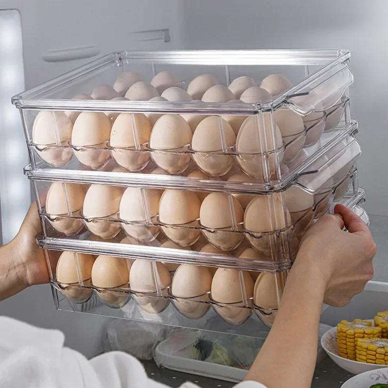 

Refrigerator egg storage box, flip top transparent egg packaging box, household egg tray packaging box