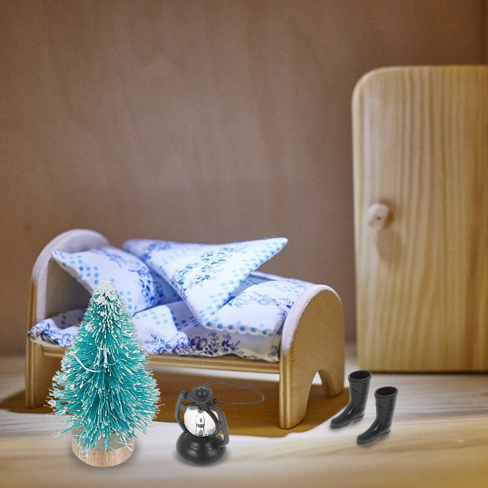 

1Set Christmas Miniature Decorations Mini Xmas Decor Kit for Tiny Door Arrangement Unique Design High-Quality Safe Plastic Micro