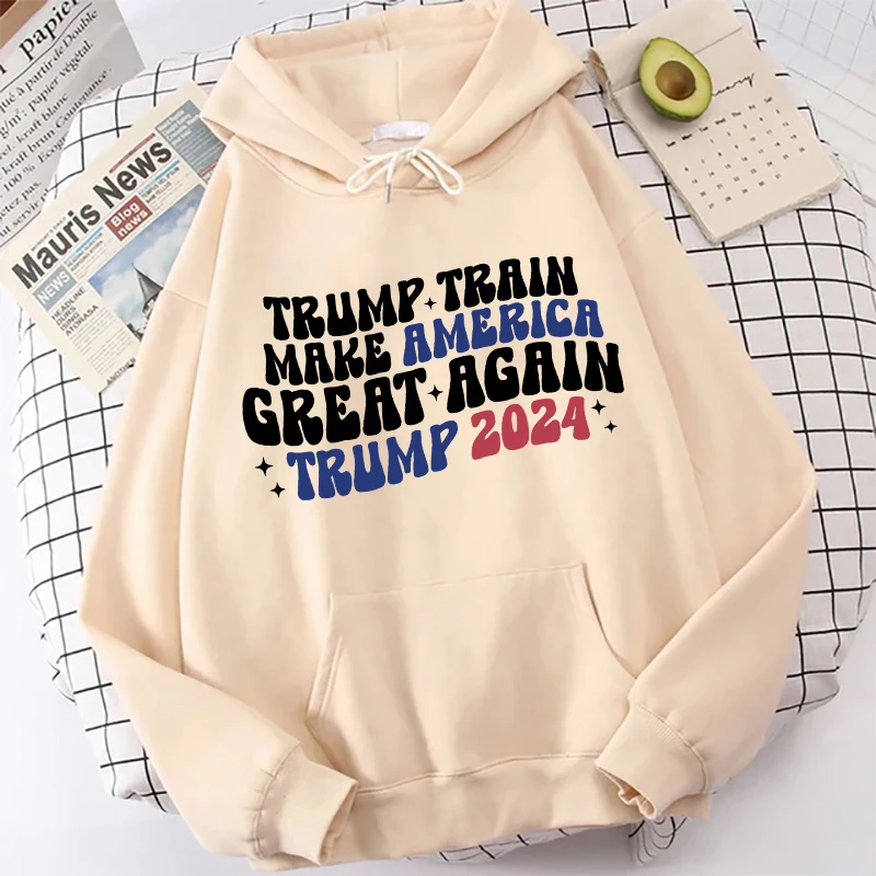 

NEW! 2024 USA Election Make America Great Again Printed T-Shirts Hoodies Sweatshirts Autumn Winter Long Sleeve Fashion Streetwea